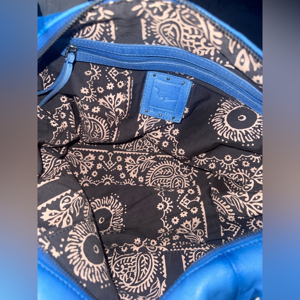 We The Free Emerson Leather Tote Bag - Sapphire Blue Free People - Picture 10 of 10